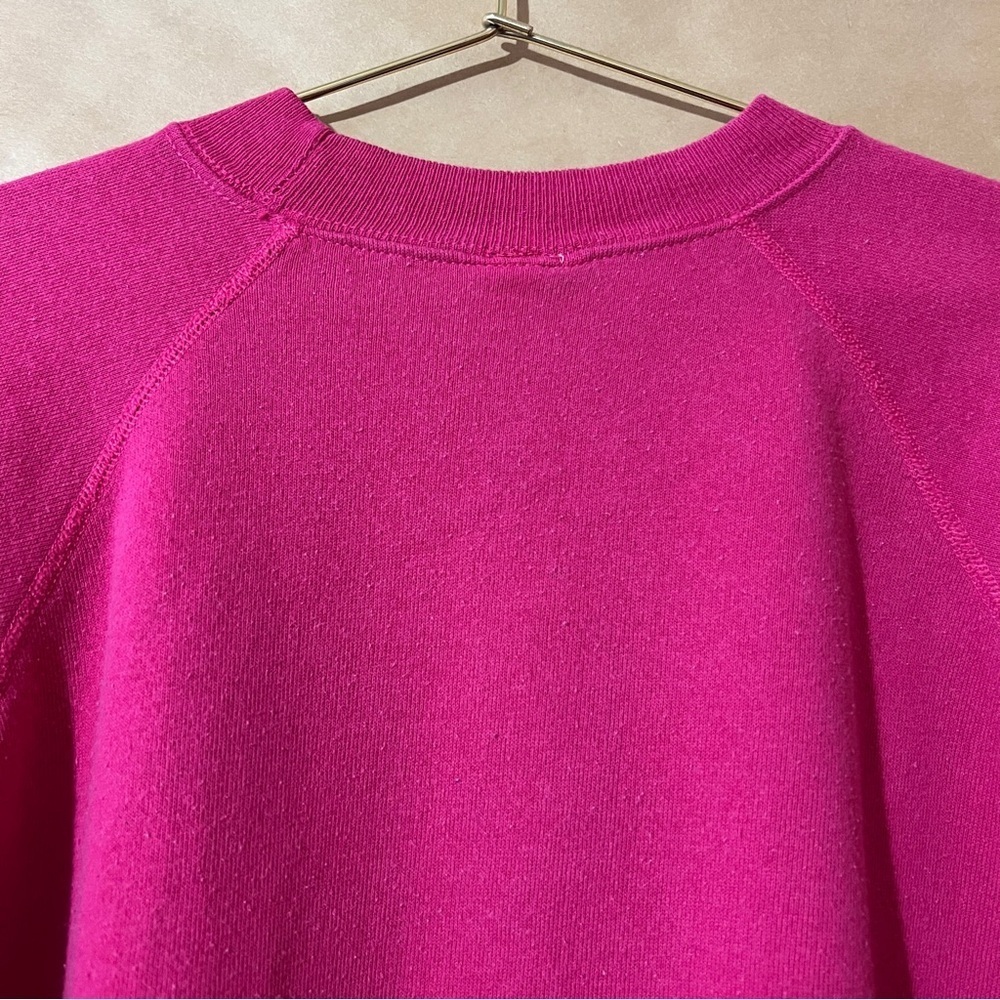 Re/Done NWT Upcycled Sweatshirt Smile Graphic Pink Crewneck Pullover Size XS/S - Picture 10 of 11